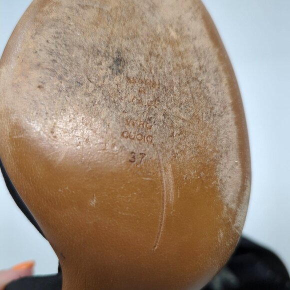 Moschino Black Heels 37 6.5 D'Orsay Cheap Chic Formal - Picture 9 of 11